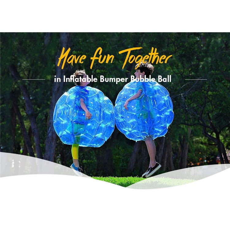 Body Bumper Body Ball Zorb 60CM Inflatable PVC Soccer Ball Bubble Funny Outdoor Soccer Game for Kids - Blue-5