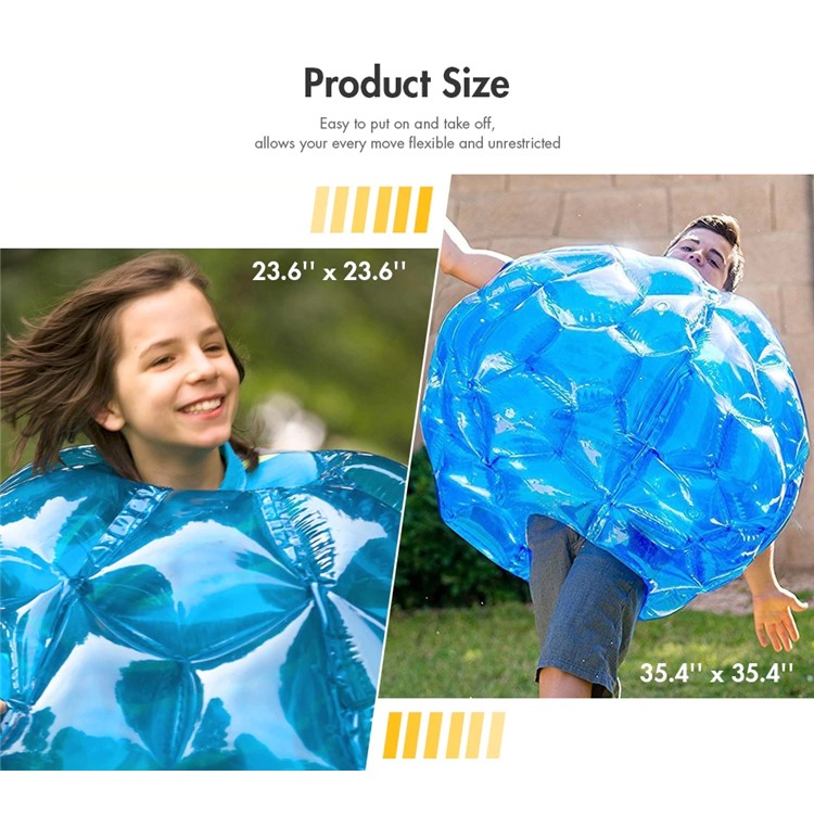 Body Bumper Body Ball Zorb 60CM Inflatable PVC Soccer Ball Bubble Funny Outdoor Soccer Game for Kids - Blue-7