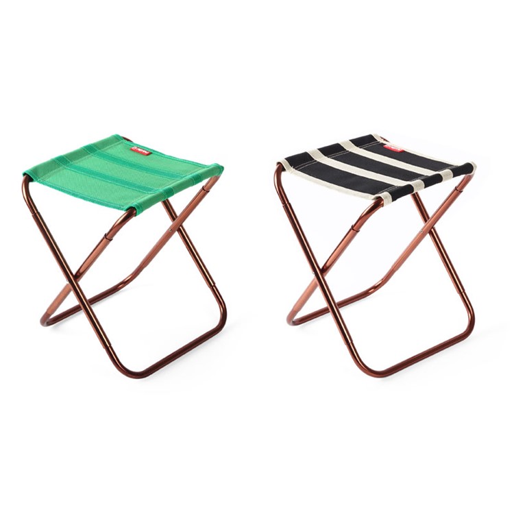 AOTU AT6751 Portable Folding Camping Stool Ultralight Compact Camp Footrest Stool - Black Stripes-6