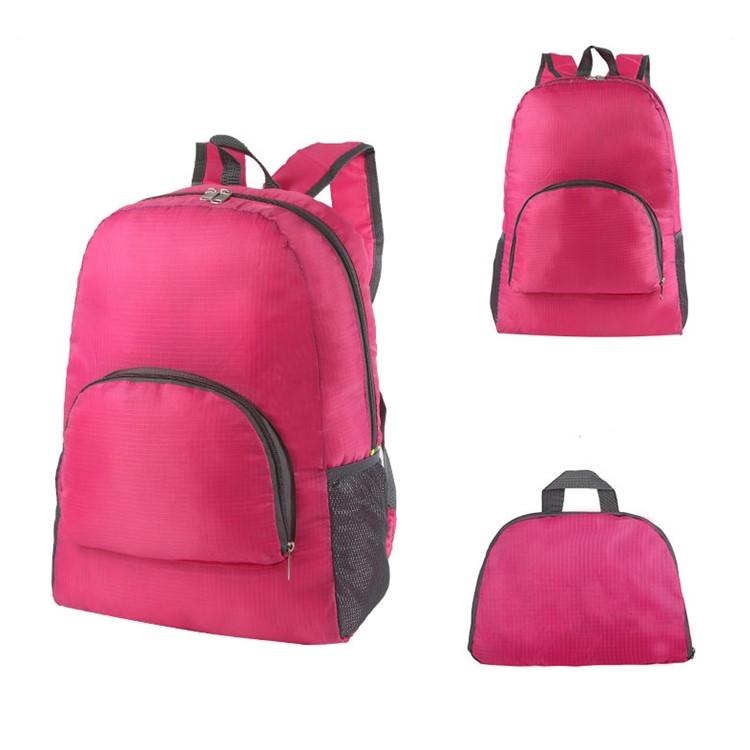 Lightweight Packable Backpack Foldable Bag for Camping Hiking - Rose-1