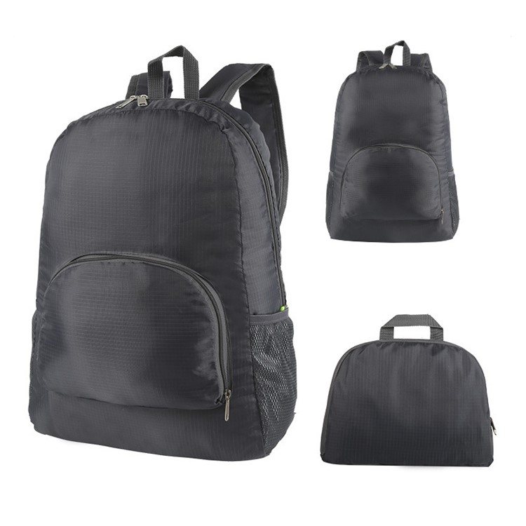 Packable Lightweight Backpack Foldable Bag for Camping Hiking - Grey-1
