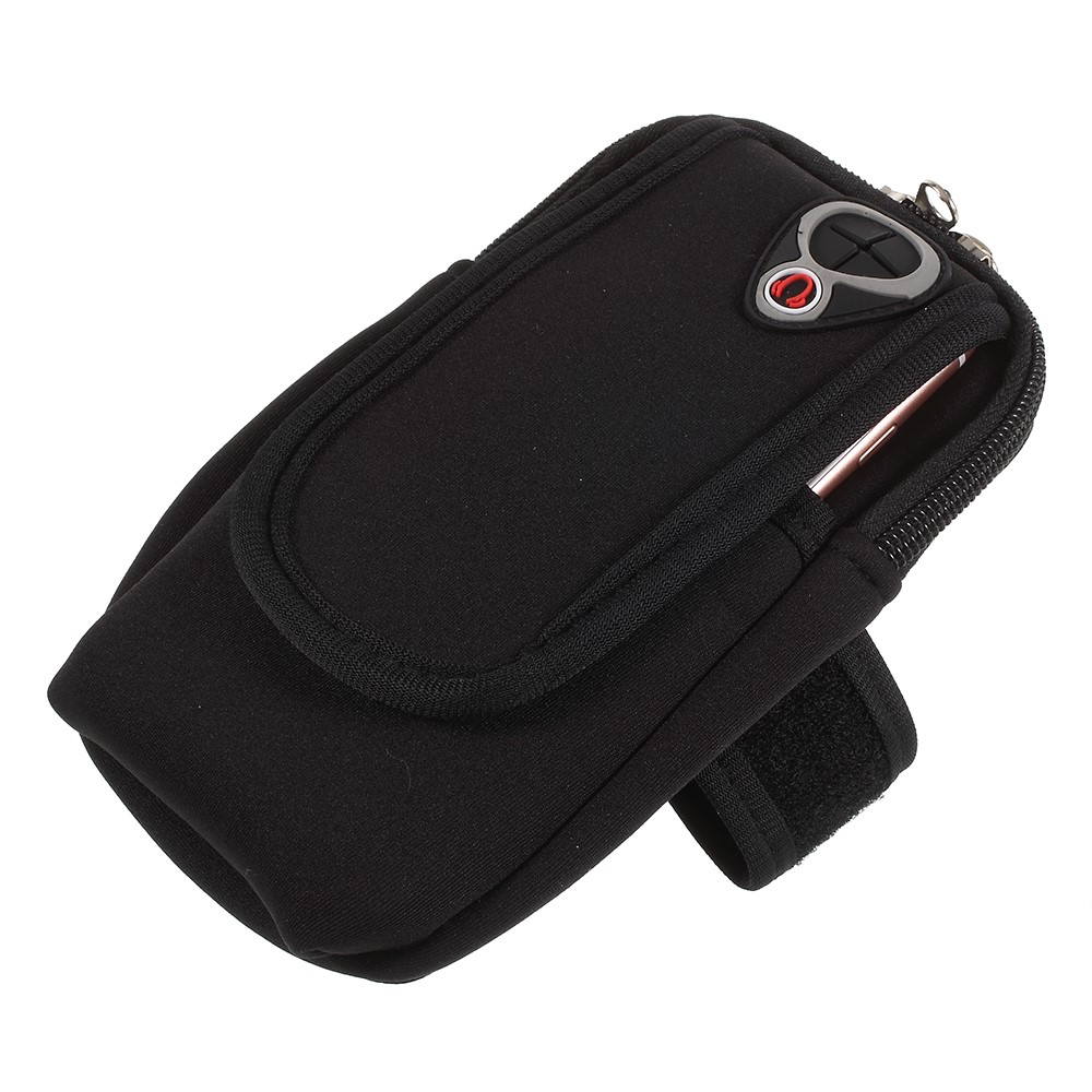 Fashion Sports Armband Sac À Bras Smartphone Universel Avec Trou D'écouteur Pour IPhone 8 Plus / 7 Plus Etc. - Noir