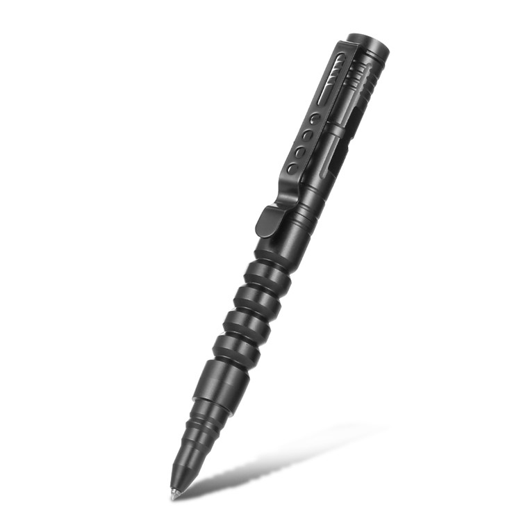 CTSMART B8s Outdoor Multi-functional Tungsten Steel Window Broken EDC Self Defense Autodefensa Tool Tactical Pen - Black-1