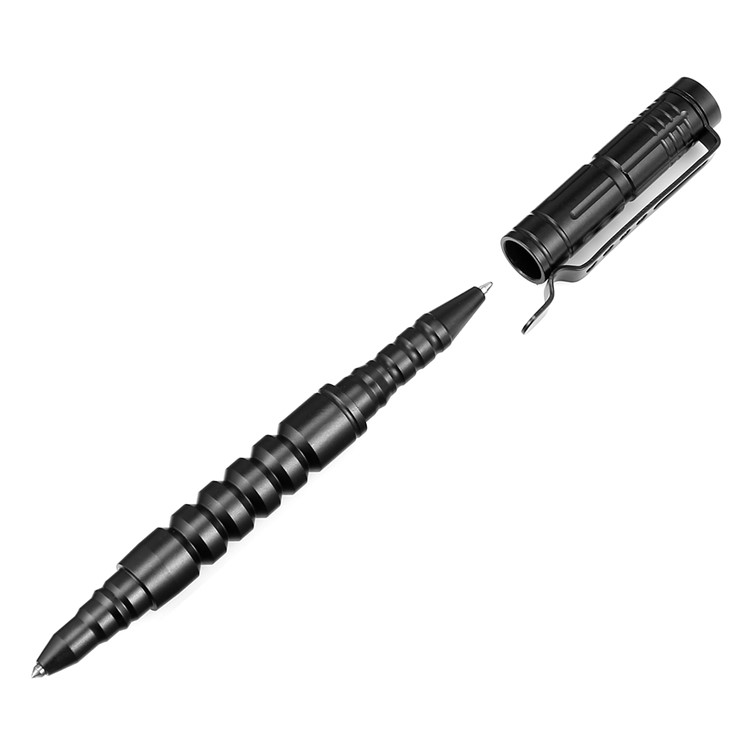 CTSMART B8s Outdoor Multi-functional Tungsten Steel Window Broken EDC Self Defense Autodefensa Tool Tactical Pen - Black-4