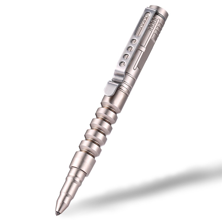 CTSMART B8s Multi-functional Outdoor Tungsten Steel Self Defense Glass Breaker Tactical Pen EDC Autodefensa Tool - Gold-1