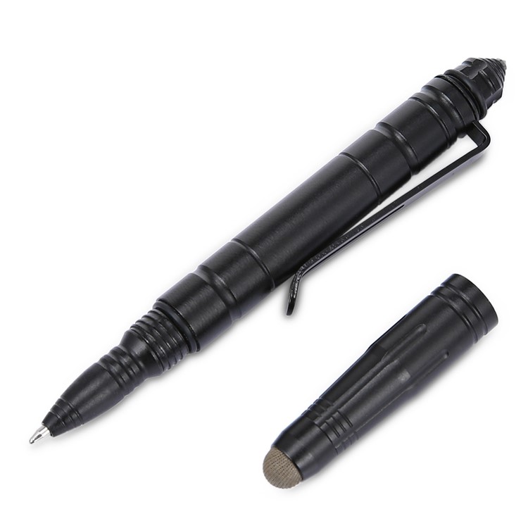 CTSMART T3 Outdoor Tungsten Steel Aluminum Alloy EDC Self Defense Tactical Pen - Black-4