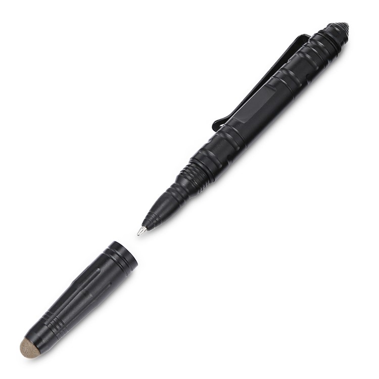 CTSMART T3 Outdoor Tungsten Steel Aluminum Alloy EDC Self Defense Tactical Pen - Black-6