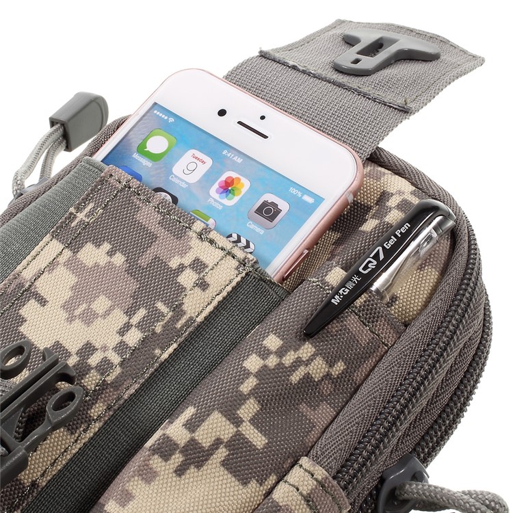 Outdoor Sports Running Belt Bag Camping Hiking Waist Bag Pouch - ACU Camouflage-4