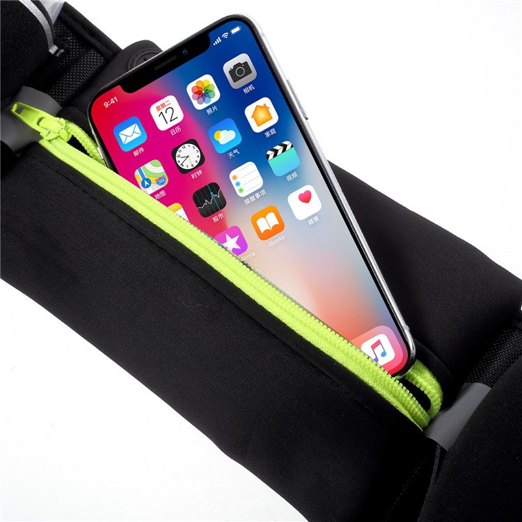 Multi-function Waist Bag Sport Zipped Pouch with Earphone Hole and Two Water Bottles - Green-4
