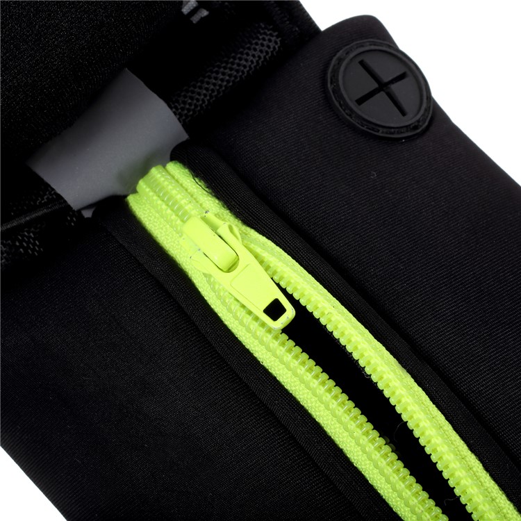 Multi-function Waist Bag Sport Zipped Pouch with Earphone Hole and Two Water Bottles - Green-5