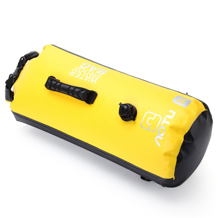 AOTU AT6615 30L Waterproof Hiking Backpack Dry Bag with Dual Air Valve Inflation and Handle - Yellow-3