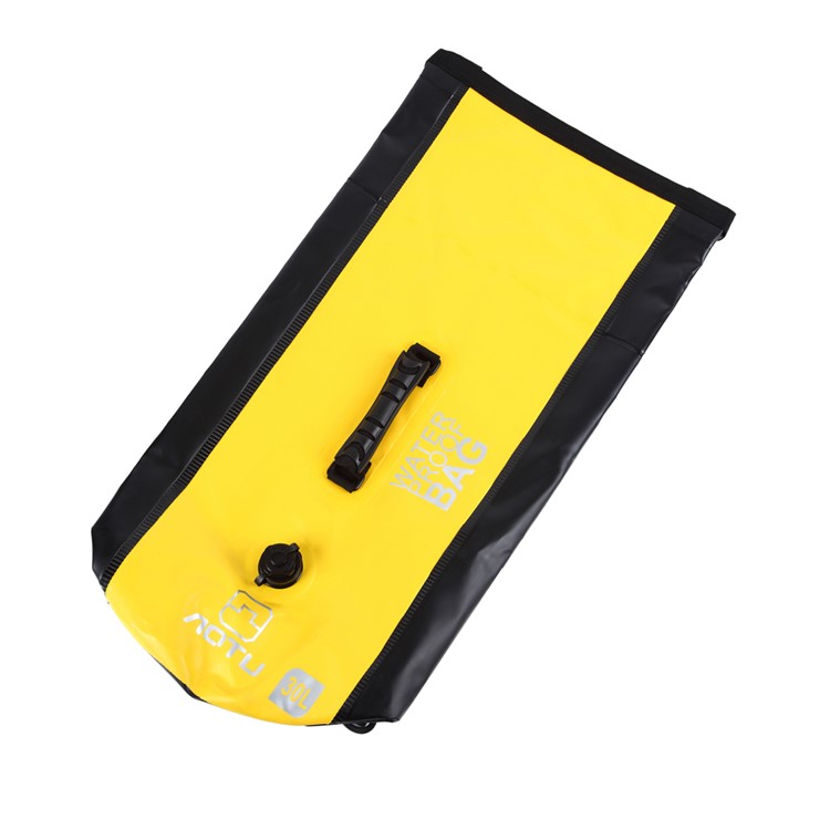 AOTU AT6615 30L Waterproof Hiking Backpack Dry Bag with Dual Air Valve Inflation and Handle - Yellow-6