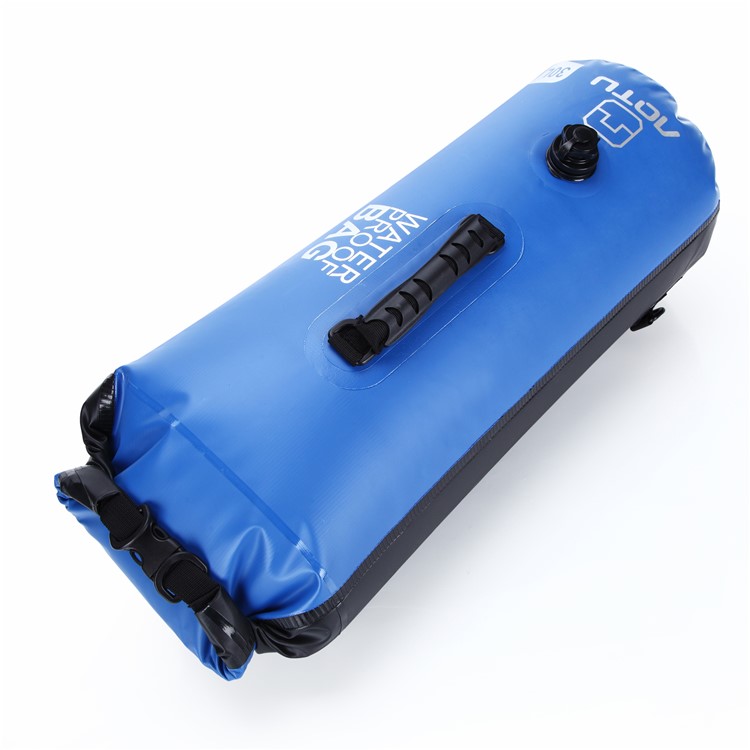 AOTU AT6615 30L Waterproof Outdoor Canoe Backpack Dry Bag with Dual Air Valve Inflation and Handle - Blue-3