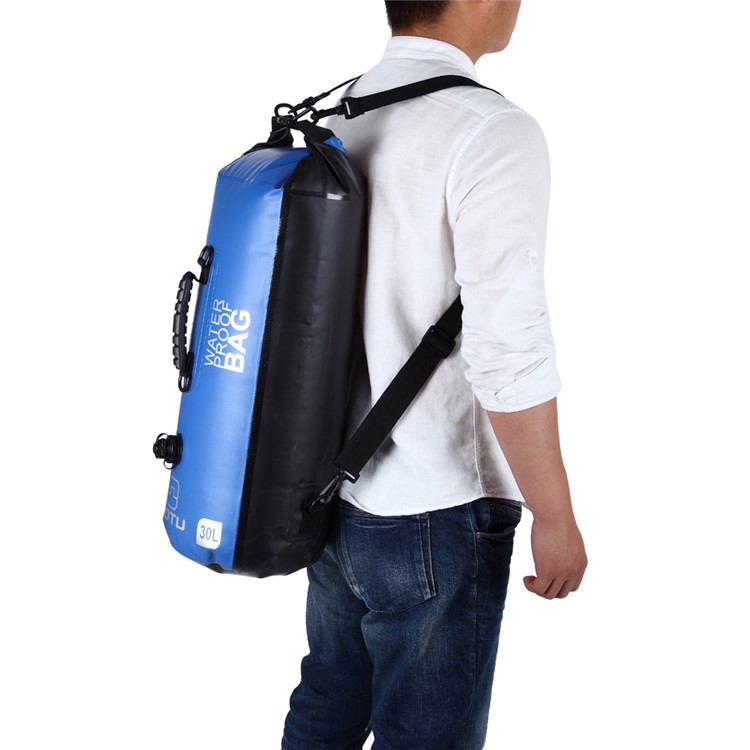 AOTU AT6615 30L Waterproof Outdoor Canoe Backpack Dry Bag with Dual Air Valve Inflation and Handle - Blue-5