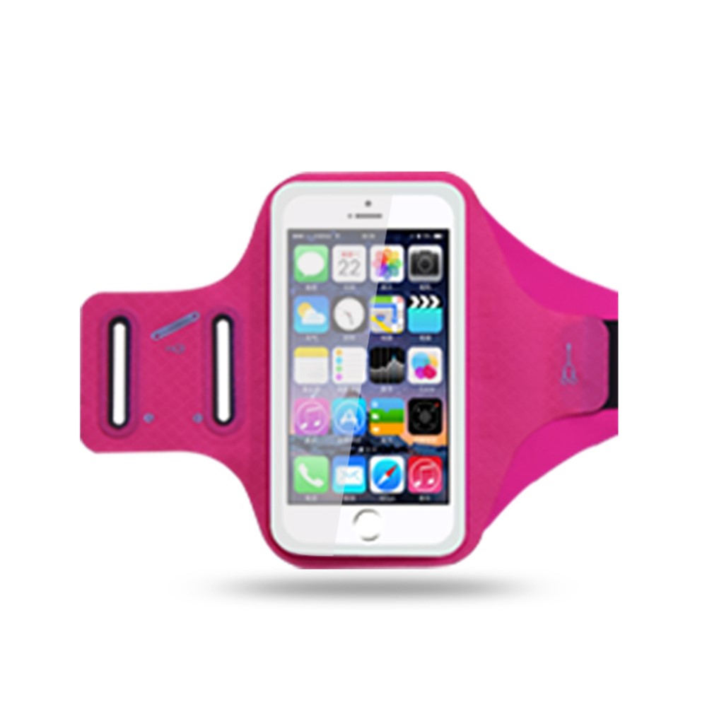 Universal 6,2-Zoll-Smartphones Sport Chinlon Lycra Armband-Lochgehäuse Für Laufende Fitness Und Radfahren, Telefonfachgröße: 8 X 16,5 Cm - Rose