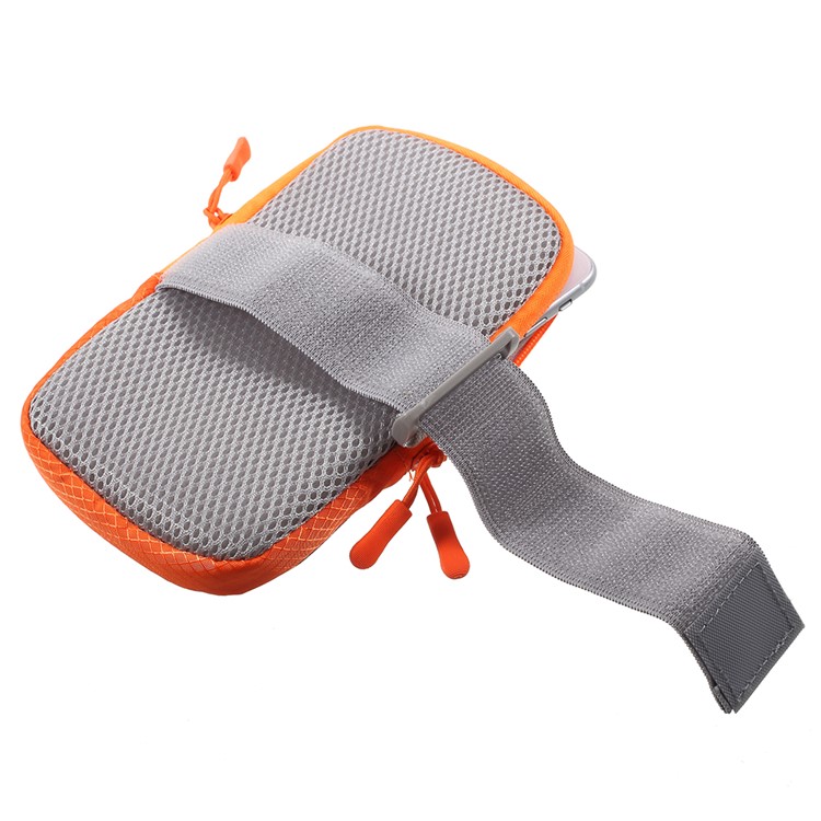 Outdoors Sports Camouflage Pattern Armband Large Capacity Zipper Bag with Earphone Hole for iPhone 8 / 7 4.7 inch etc. - Rose-6