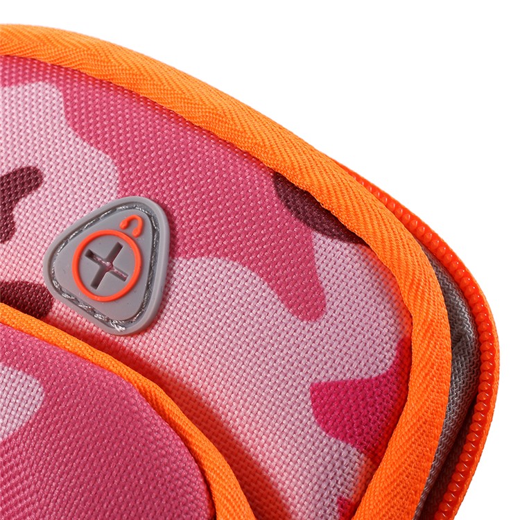Outdoors Sports Camouflage Pattern Armband Large Capacity Zipper Bag with Earphone Hole for iPhone 8 / 7 4.7 inch etc. - Rose-8