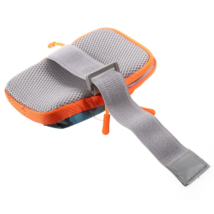 Portable Sports Camouflage Pattern Zipper Armband Phone Case with Earphone Hole for iPhone 8 / 7 4.7 inch etc. - Blue-6