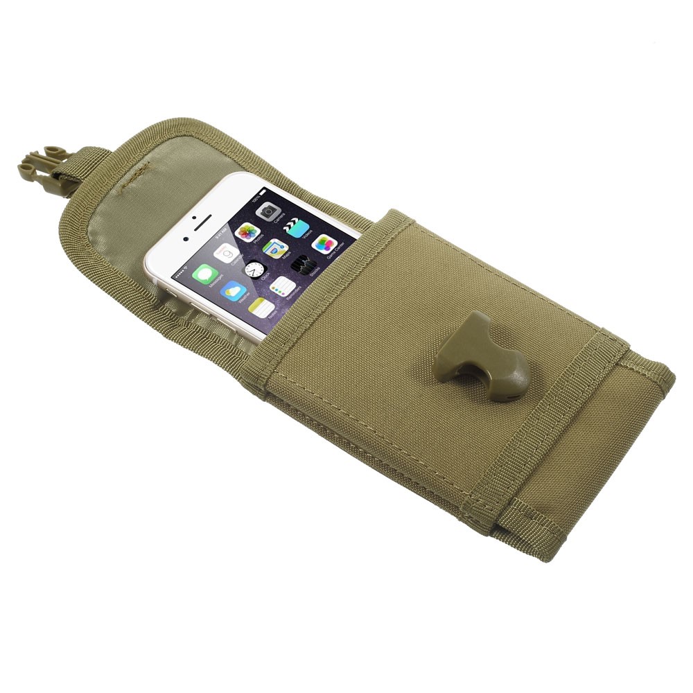 Military Molle 1000D Nylon Outdoor Pouch Pack for iPhone 6 Plus/Samsung S7 Etc - Khaki-4