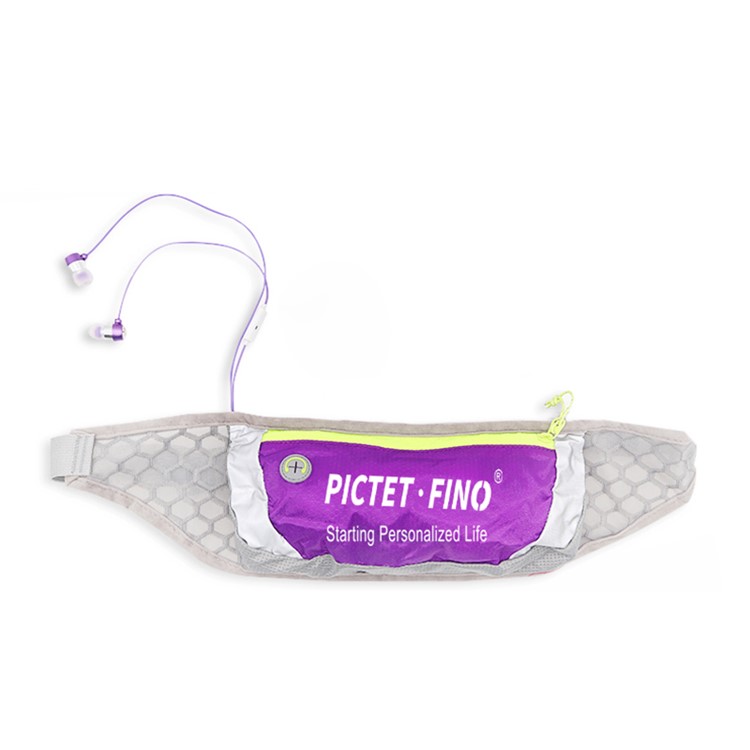 PICTET.FINO RH74 Large Capacity Multi-functional Mobile Phone Pouch Adjustable Sports Waist Bag - Purple-3