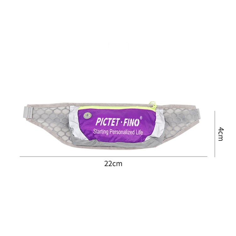 PICTET.FINO RH74 Large Capacity Multi-functional Mobile Phone Pouch Adjustable Sports Waist Bag - Purple-4