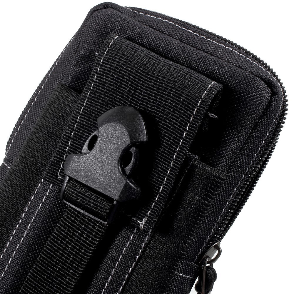 EDC Utility Gadget Bag with Cell Phone Holster Waist Pack Outdoor Tactical Pouch - Black