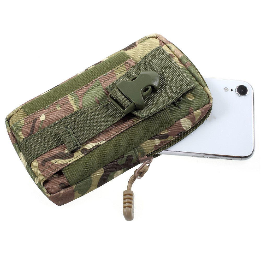 Sac De Taille EDC Utilitaire Sac Gadget Avec Étui Pour Téléphone Cellulaire Poche Tactique Extérieure - Camouflage Vert Armée-5