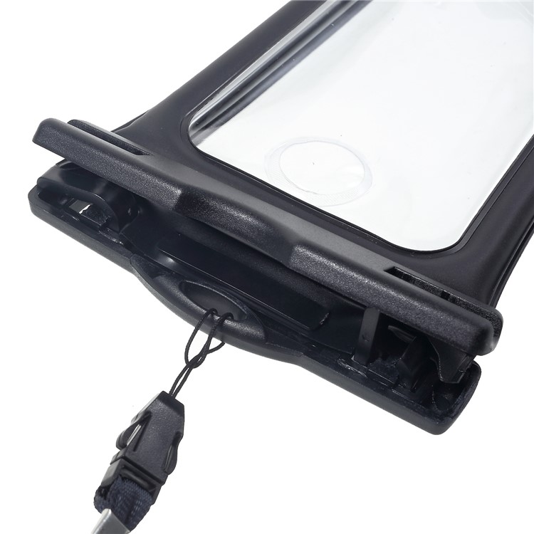 Pure Color 6-inch Cushion Waterproof Bag Cover for iPhone Samsung Huawei etc., Size: 175 x 100mm - Black-10