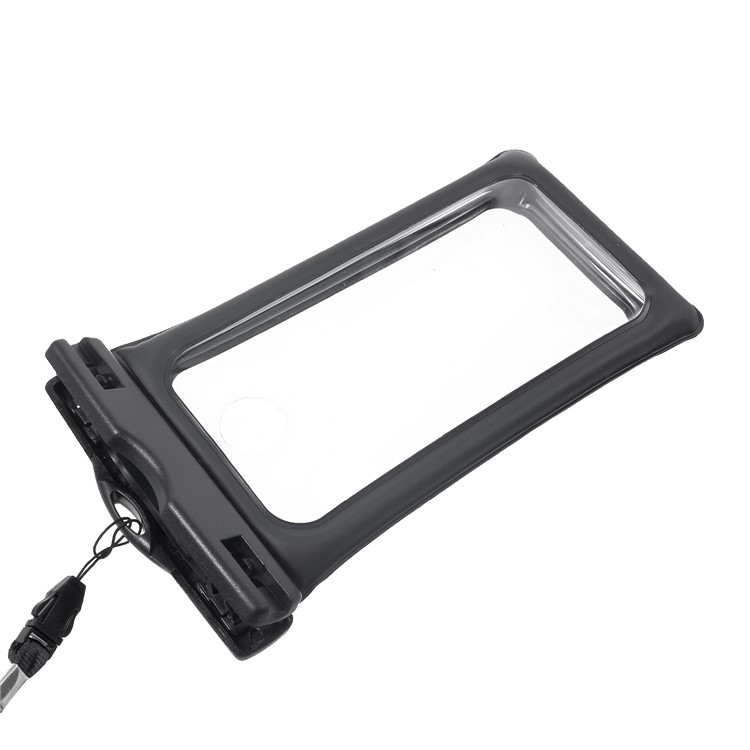 Pure Color 6-inch Cushion Waterproof Bag Cover for iPhone Samsung Huawei etc., Size: 175 x 100mm - Black-9