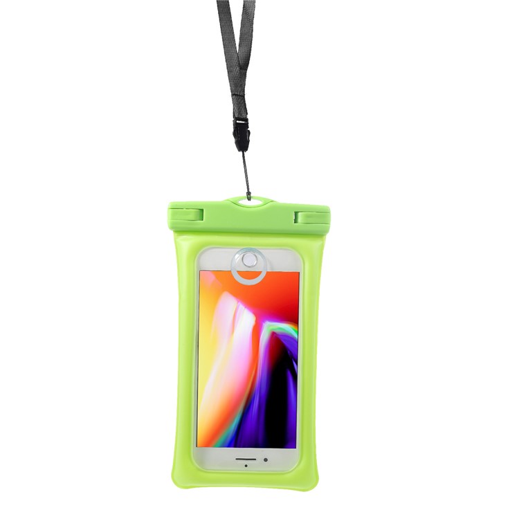 Pure Color 6-inch Cushion Protective Waterproof Bag for iPhone Samsung Huawei etc., Size: 175 x 100mm - Green-2
