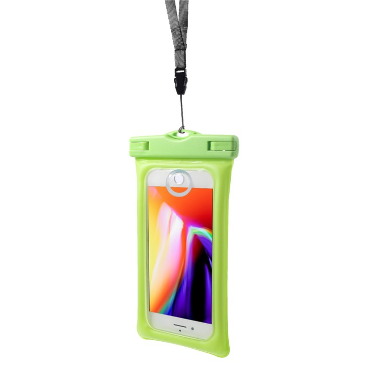 Pure Color 6-inch Cushion Protective Waterproof Bag for iPhone Samsung Huawei etc., Size: 175 x 100mm - Green-3