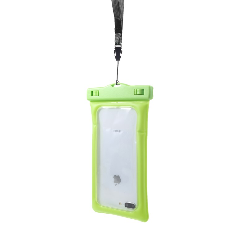 Pure Color 6-inch Cushion Protective Waterproof Bag for iPhone Samsung Huawei etc., Size: 175 x 100mm - Green-4