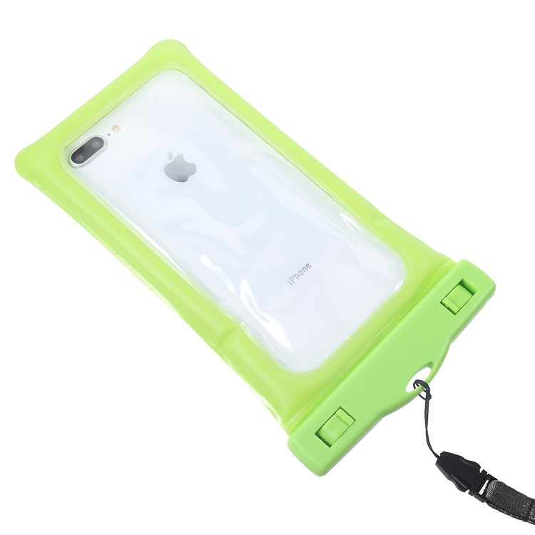 Pure Color 6-inch Cushion Protective Waterproof Bag for iPhone Samsung Huawei etc., Size: 175 x 100mm - Green-6
