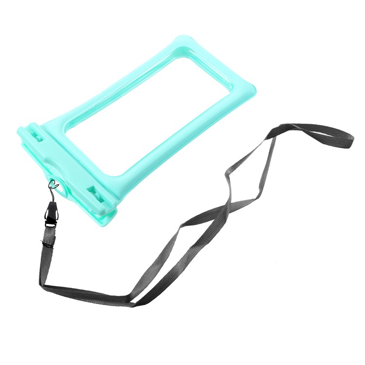 Pure Color 6-inch Cushion Waterproof Bag Shell for iPhone Samsung Huawei etc., Size: 175 x 100mm - Cyan-7
