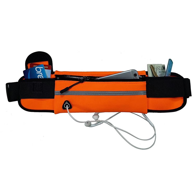 Multi-function Outdoor Fitness Workout Pouch Water Bottle Cell Phone Bag - Orange-1