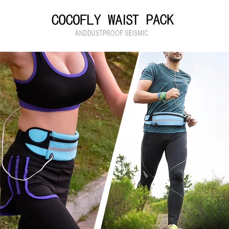 Multi-function Outdoor Fitness Workout Bag Water Bottle Cell Phone Bag - Blue-1