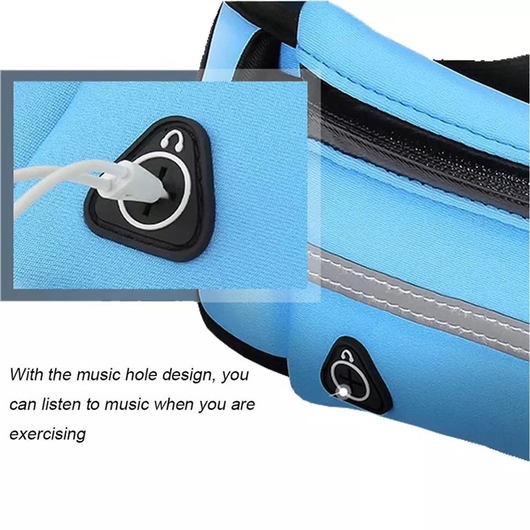 Multi-function Outdoor Fitness Workout Bag Water Bottle Cell Phone Bag - Blue-2