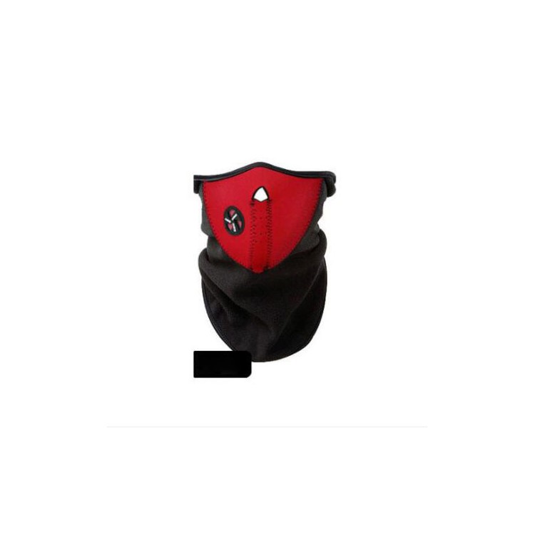 Unisex Polyester Windproof Ski Half Face Motorcycle Dust-proof Guard Mask - Red-1