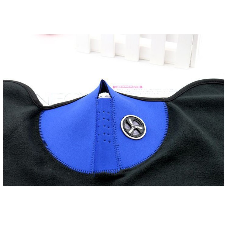 Unisex Polyester Windproof Ski Half Face Riding Dust-proof Protector Mask - Blue-4