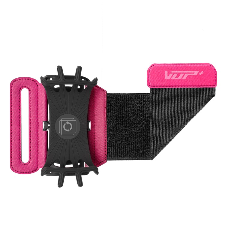 180-degree Rotatable Running Bag Wrist Strap Armband Pouch for 4-6 inches Phone - Rose-1