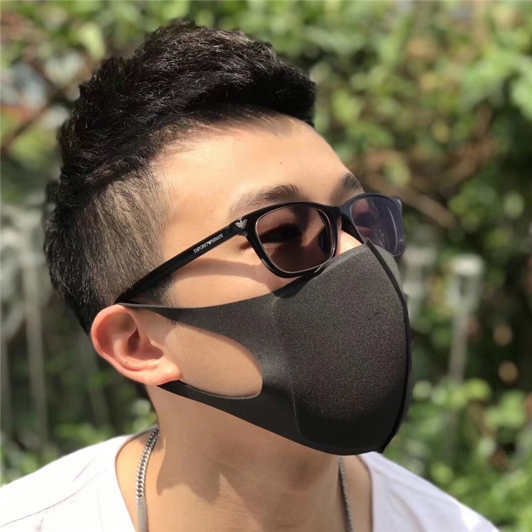 Upgraded Version Breathable 3D Mask Thick Sponge Dustproof Anti-fog PM2.5 Face Mask - Black-2