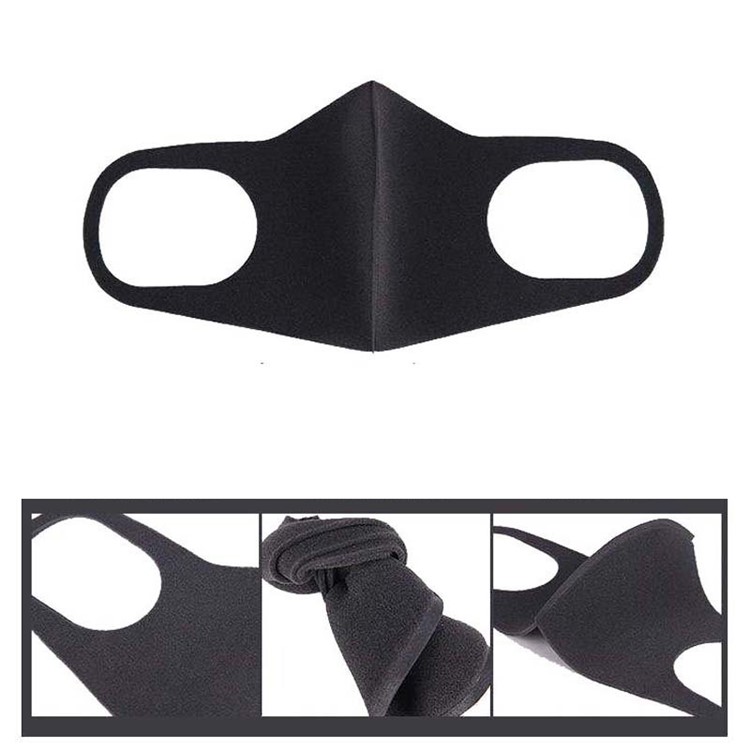 Upgraded Version Breathable 3D Mask Thick Sponge Dustproof Anti-fog PM2.5 Face Mask - Black-3