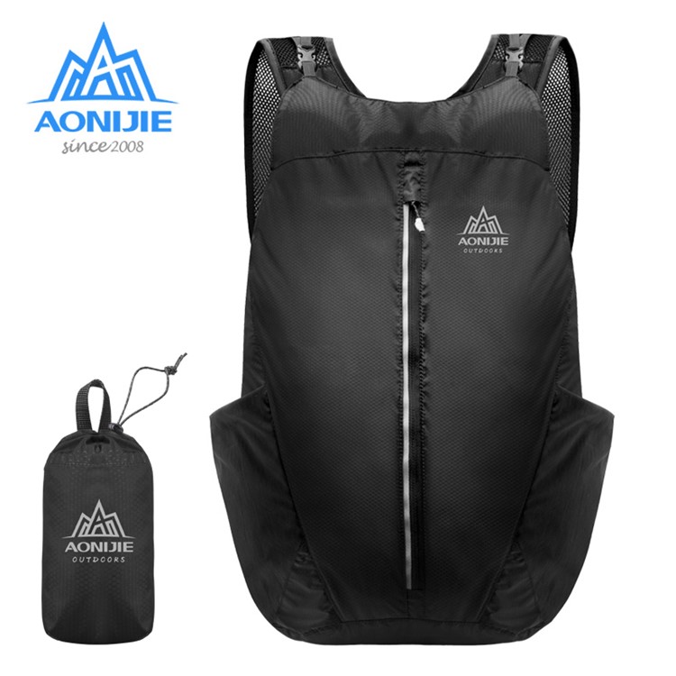 AONIJIE 28L Foldable Backpack for Outdoor Hiking, Camping, Riding - Black-3