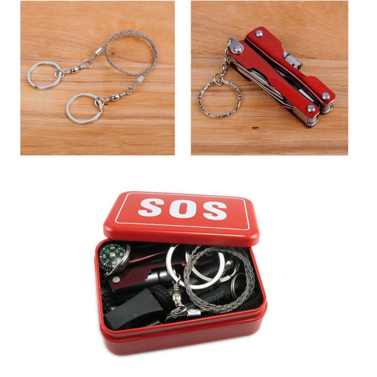 Multi-Functional Tool Sets Compass Whistle Knife for Camping, Hiking, Climbing-3