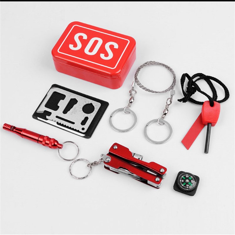 Multi-Functional Tool Sets Compass Whistle Knife for Camping, Hiking, Climbing-4