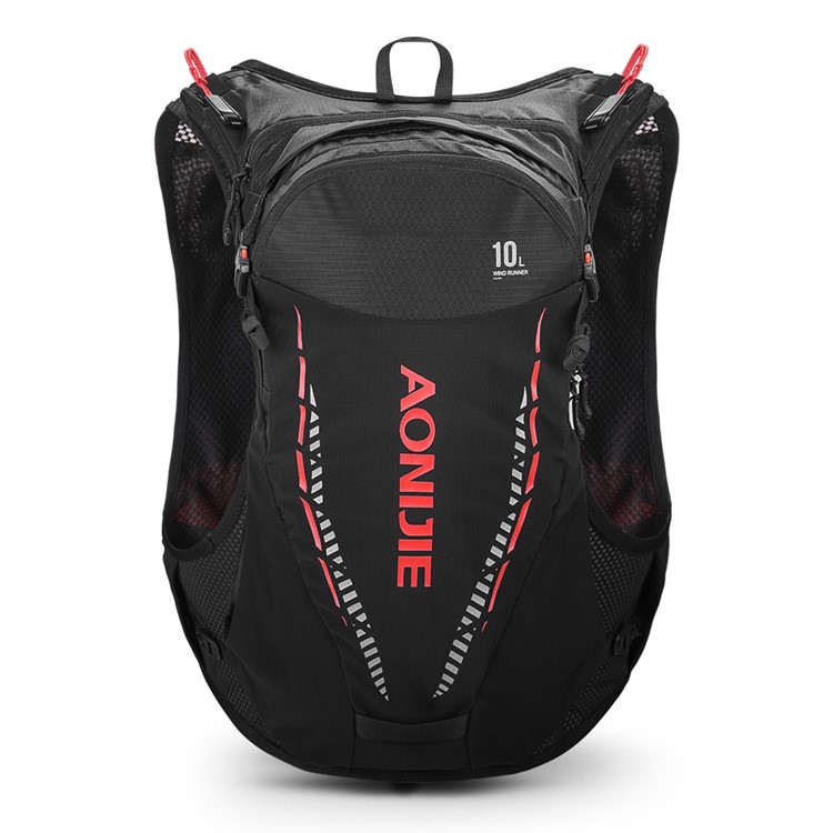 AONIJIE 10L Running Backpack Running Hydration Vest - Black + Red / Size: S/M-1