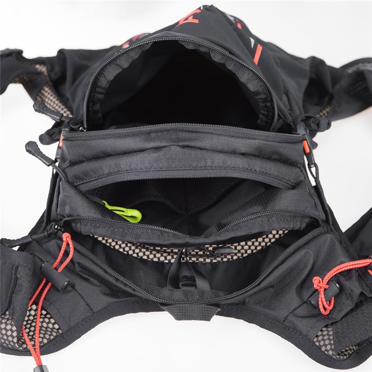 AONIJIE 10L Running Backpack Running Hydration Vest - Black + Red / Size: S/M-12
