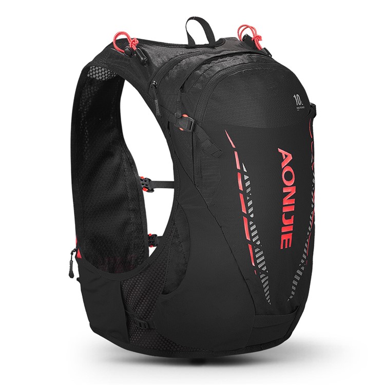AONIJIE 10L Running Backpack Running Hydration Vest - Black + Red / Size: S/M-2