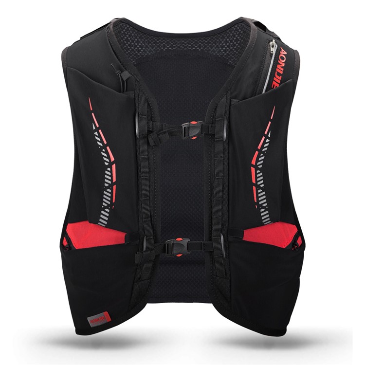 AONIJIE 10L Running Backpack Running Hydration Vest - Black + Red / Size: S/M-3