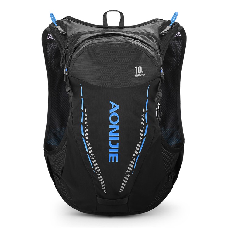 Alta calidad AONIJIE 10L Running Mochila Running Hidratación Chaleco -  Negro + Azul / Tamaño: L / XL TVC-Mall
